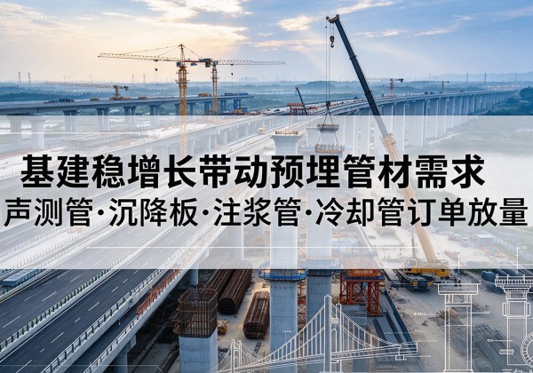 晋安基建稳增长带动预埋监测管材需求，声测管、沉降板、注浆管订单持续放量